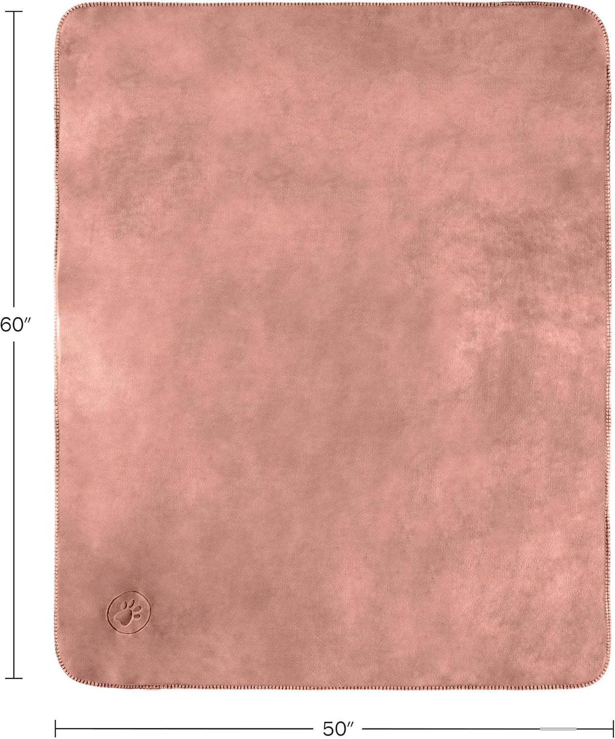 Waterproof Pet Blanket - 50x60-Inch Reversible Sherpa Fleece Throw Protects Couches, Cars, and Beds from Spills, Stains, and Fur by PETMAKER (Pink)