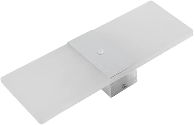 LED Motion Sensor Wall Lamp Security Light 12W SMD 2835 Acrylic Up/Down Wall Sconce Light Motion Activated Porch Lamp Fixture Modern Lighting for Stairway Patio Aisle Brushed Silver 6000K