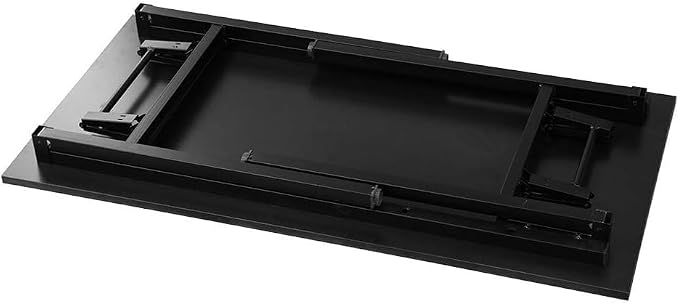 Need Office Computer Desk 47.2x23.6 in Sturdy Folding Laptop Table Black | Black Frame Writing Gaming Work Table/Foldable Home Office Desk/Sewing Table, No Assembly Required