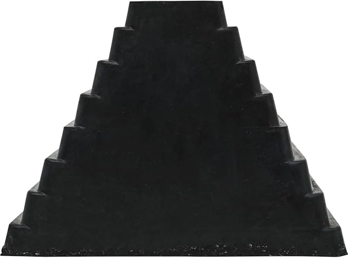Buyers Products WC1086 Rubber Wheel Chock with Chain Eye, 10x8x6 Inch, Heavy Duty Tire Chocks for Cars, Trailers, RVs, Durable Vehicle Tire Stopper for Maintenance, Garage & Shipping Dock Use