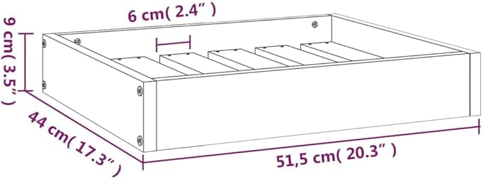 Small Dog Bed, Solid Pine Wood Elevated Pet Bed Frame, Rectangular Minimalist Raised Bed for Small Dogs, Indoor Pet Furniture, White