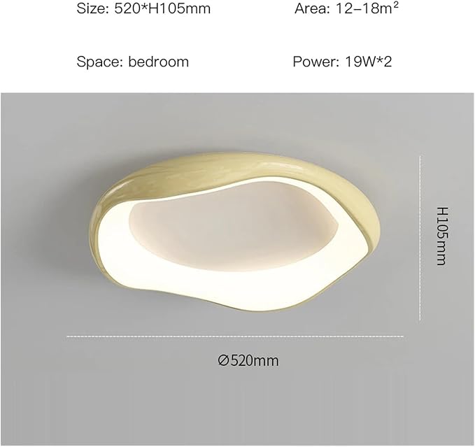 Modern Bedroom Ceiling Light Minimalist Interior Intelligent Lamp Living Room Bar Counter Home Decoration Lighting Fixture Contemporary(Yellow-52cm)