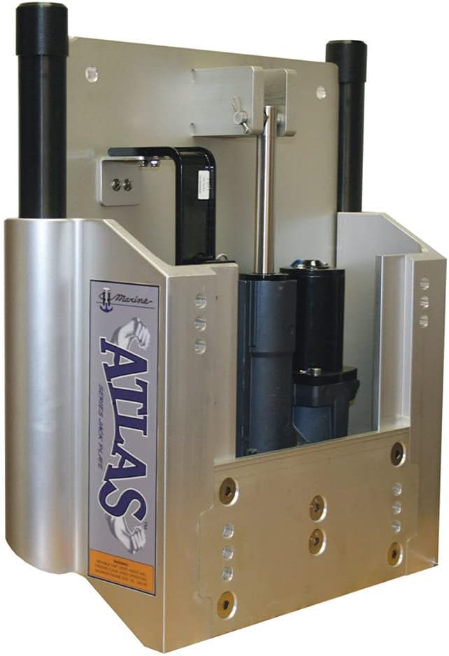 T-H Marine AHJ-6VHD-DP Atlas Hydraulic Heavy-Duty Jack Plate - 6" Setback, Silver