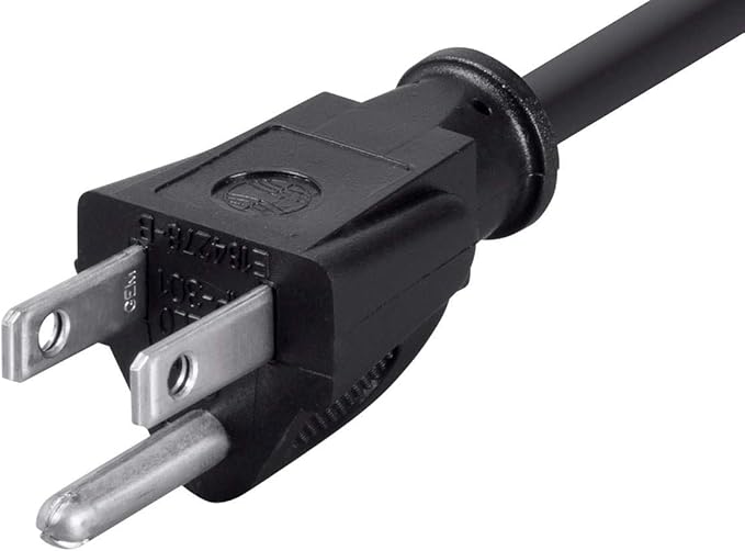 Monoprice Power Extension Cords - 6ft 16AWG and 2ft 16AWG, Black
