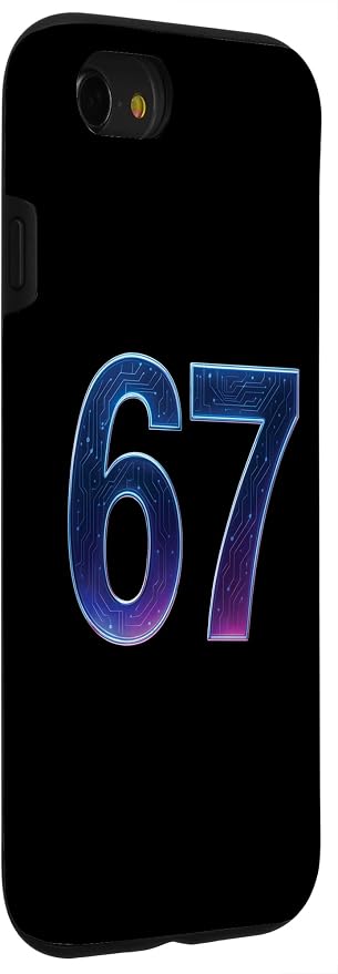 67 Meme Ai Quantum Number 67th Six Seven Tech Digital Future Case for iPhone SE (2020) / 7/8