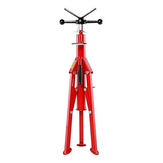 Pipe Jack Stand Robust Steel Heavy-Duty Construction | Adjustable Height Range | Folding & Portable Design | Secure Stability | Versatile Applications