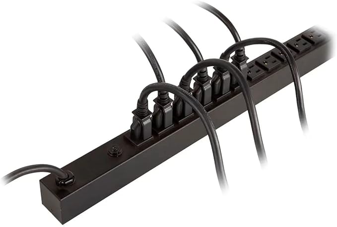 Monoprice 3-Prong Extension Cord - 6 Feet - Black (6 Pack) NEMA 5-15P to NEMA 5-15R, 16AWG, 13A