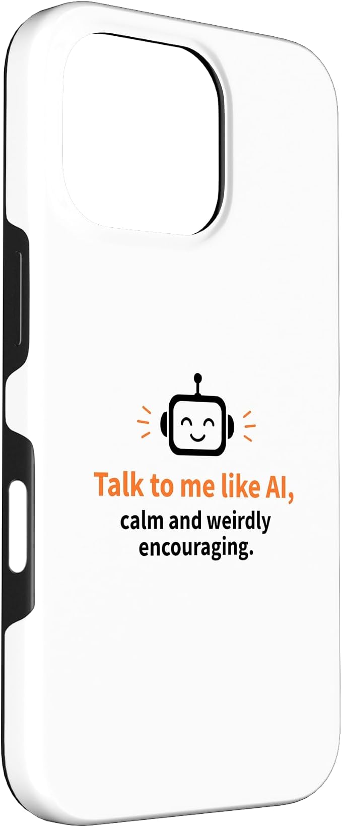 AI Robot Calm Encouraging Tech Support Case for iPhone 16 Pro