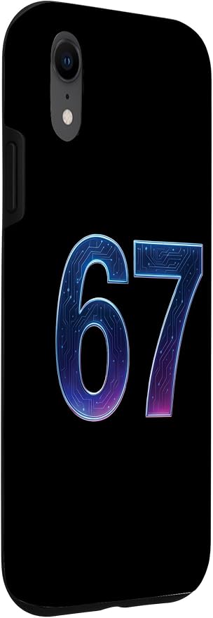 67 Meme Ai Quantum Number 67th Six Seven Tech Digital Future Case for iPhone XR