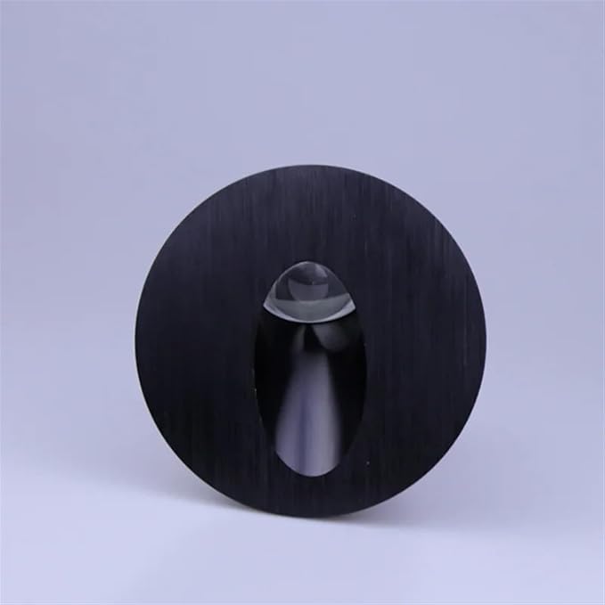 Wall Sconce Lamps Embedded with Mounting Box Round Nightlight for Stair Step Corridor Balcony Luminaire AC85-265V/DC12V(Cool(5500-7000K),3W AC85-265V)