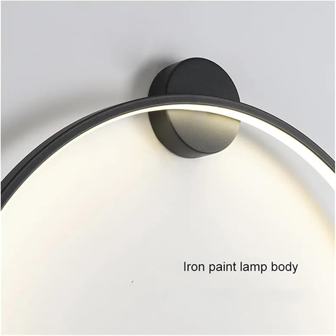 Wiring-Free Living Room Sofa Background Wall Decoration - Minimalist Bedroom lamp Ring Art Atmosphere Wall Light,Kitchen Island (Warm 50cm A)
