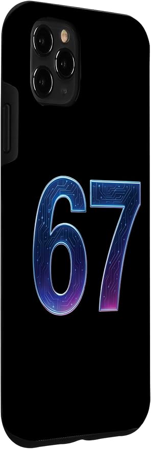 67 Meme Ai Quantum Number 67th Six Seven Tech Digital Future Case for iPhone 11 Pro Max