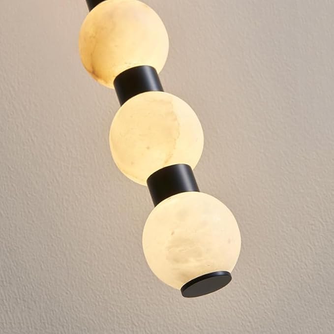Pendant Lights, Modern Home Decor led Lights Pendant Light Lamps forstaircase Chandeliers for Living Room Hanging Indoor Lighting(Black 6 Head,APP with RC Dimmable)