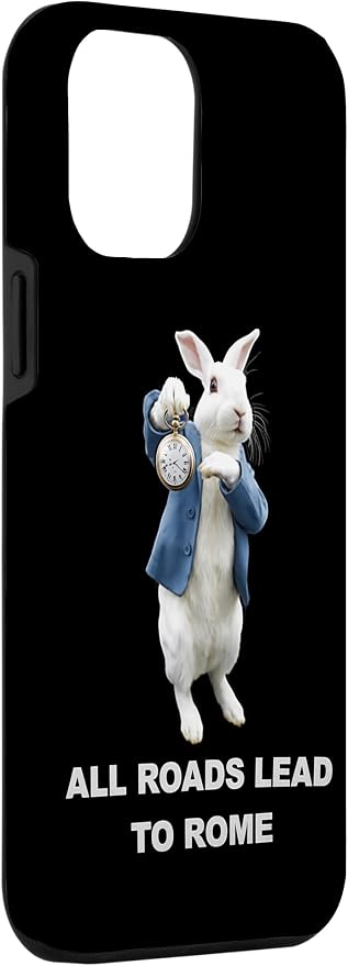 Funny AI Rabbit Meme Tshirt - All Roads Lead to Rome Humor Case for iPhone 12 Pro Max