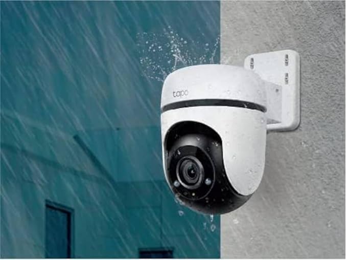 Tapo 2K Outdoor Wired Pan/Tilt Security Wi-Fi Camera, 360° View, Motion Tracking, Works w/Alexa & Google Home, Color Night Vision, Free AI Detection, Cloud & SD Card Storage(up to 512GB), Tapo C510W