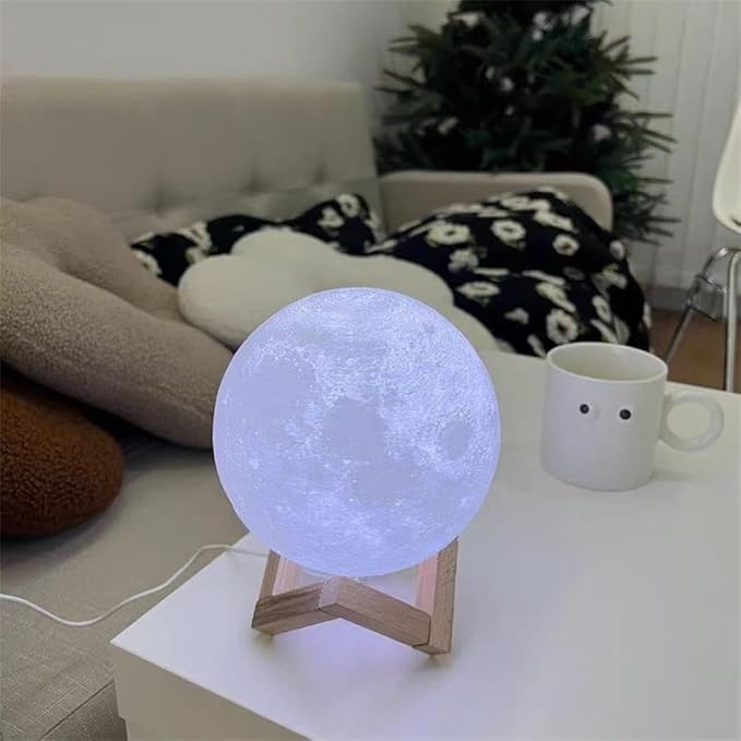 GDPETS Moon Lamp Moon Night Light,16 Colors Moon Light with Stand & Remote &Touch Control and USB Rechargeable Decorative Lamp for Girls Kids Christmas Party Gift(6 Inch