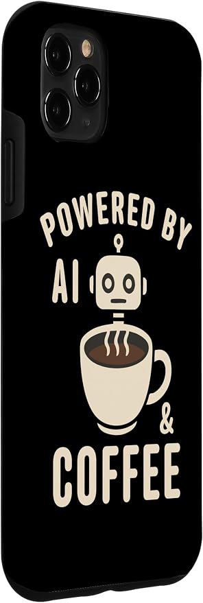 Powered by AI and Coffee Robot Case for iPhone 11 Pro Max