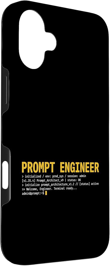 Prompt Engineer Terminal Screen AI Developer Software Coder Case for iPhone 16 Plus