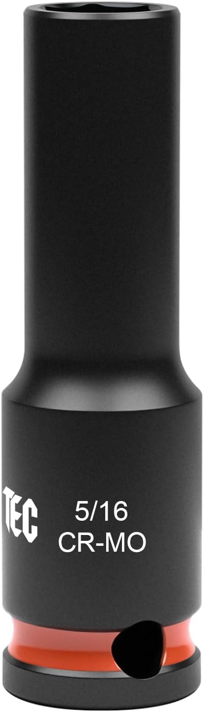 6-Point Deep Impact Socket, 3/8-Inch Drive 5/16 inch Socket, Cr-Mo,Automotive, Truck Maintenance, Heavy Equipment Repair
