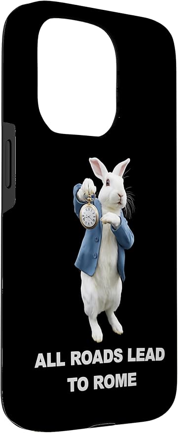 Funny AI Rabbit Meme Tshirt - All Roads Lead to Rome Humor Case for iPhone 15 Pro