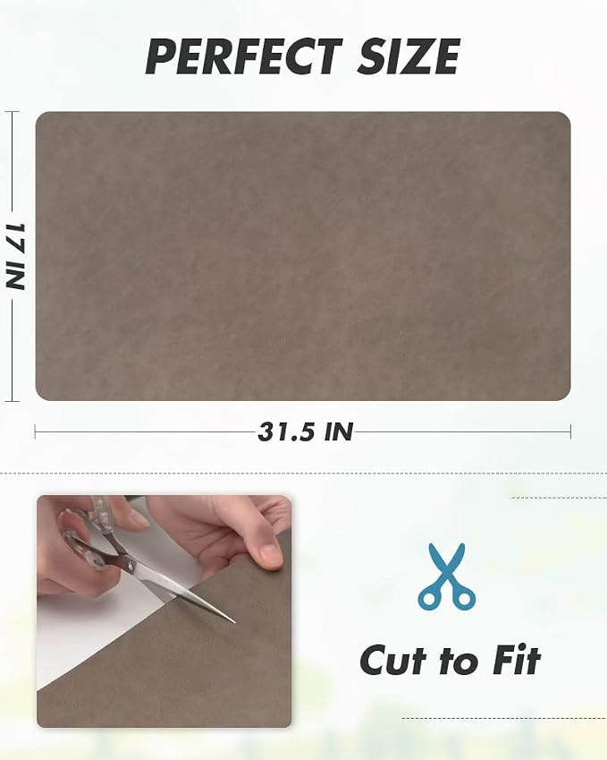 AMOAMI Coffee Mat Hide Stain Rubber Backed Absorbent Dish Drying Mat for Kitchen Counter - Fits Under Coffee Maker or Machine