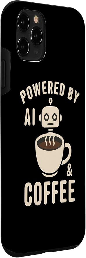 Powered by AI and Coffee Robot Case for iPhone 11 Pro