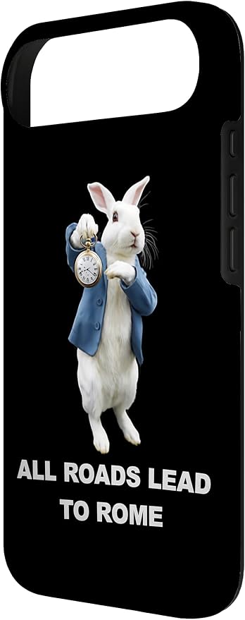 Funny AI Rabbit Meme Tshirt - All Roads Lead to Rome Humor Case for iPhone Air