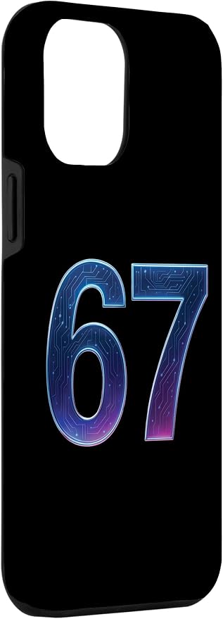 67 Meme Ai Quantum Number 67th Six Seven Tech Digital Future Case for iPhone 12 Pro Max