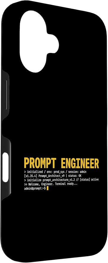 Prompt Engineer Terminal Screen AI Developer Software Coder Case for iPhone 16