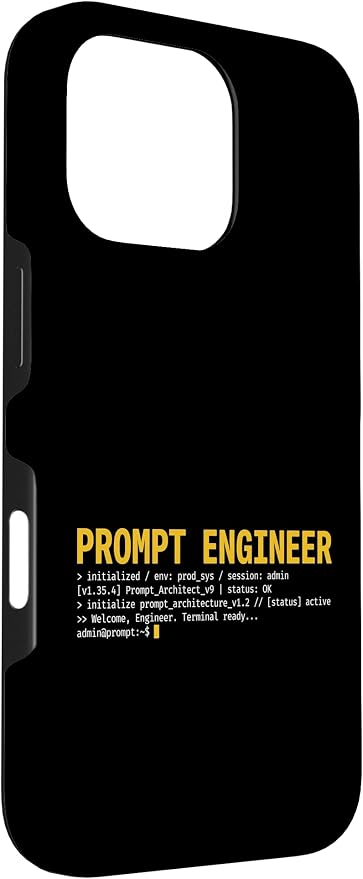 Prompt Engineer Terminal Screen AI Developer Software Coder Case for iPhone 16 Pro
