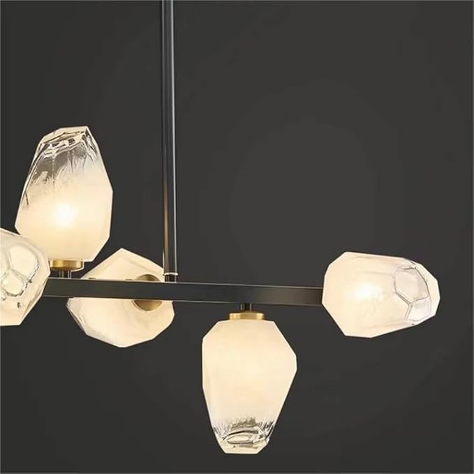 Pendant Lights Nordic Smart Home Decoration Pendant Light, Living Room Dining LED Indoor Lighting Fixtures,Elegant(Warm White,Blacks 7 Heads)