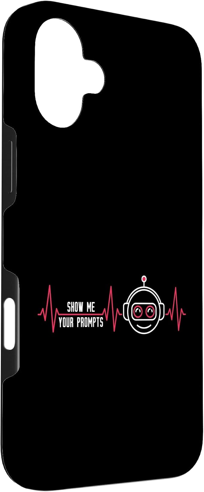 Show Me Your Prompts AI Artificial Intelligence Heartbeat Case for iPhone 16 Plus