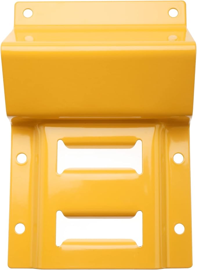 NovelBee Wheel Chock Tie Down Kit, Trailer Tie Down System for UTV, ATV & Mower (Yellow Wheel Chock & Yellow Strap)