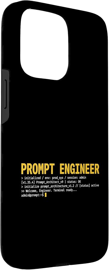 Prompt Engineer Terminal Screen AI Developer Software Coder Case for iPhone 15 Pro Max