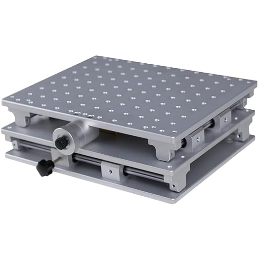 US Stock 2-Axis Work Table 2D Workbench XY Adjustable Manual Linear Stage for Laser Marking Engraving Machine