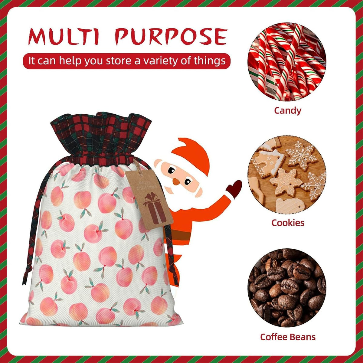 DRTGEDS Pink Peach 4.7x 6.9in Large Capacity Gift Bag With Drawstring For Your Halloween Precious Gifts 1pcs