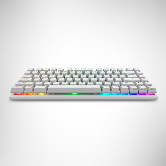 Alienware Pro Wireless Gaming Keyboard, Linear Mechanical, RGB | 2.4GHz, Bluetooth 5.1, USB Wired, N-Key Rollover, PBT Double-Shot Keycaps, Detachable USB Paracord Cable, Lunar Light