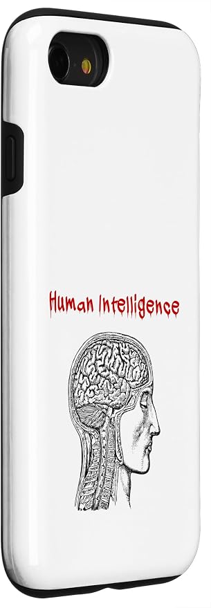 Human Intelligence (Anti Ai Statement & Head Graphic) Case for iPhone SE (2020) / 7/8