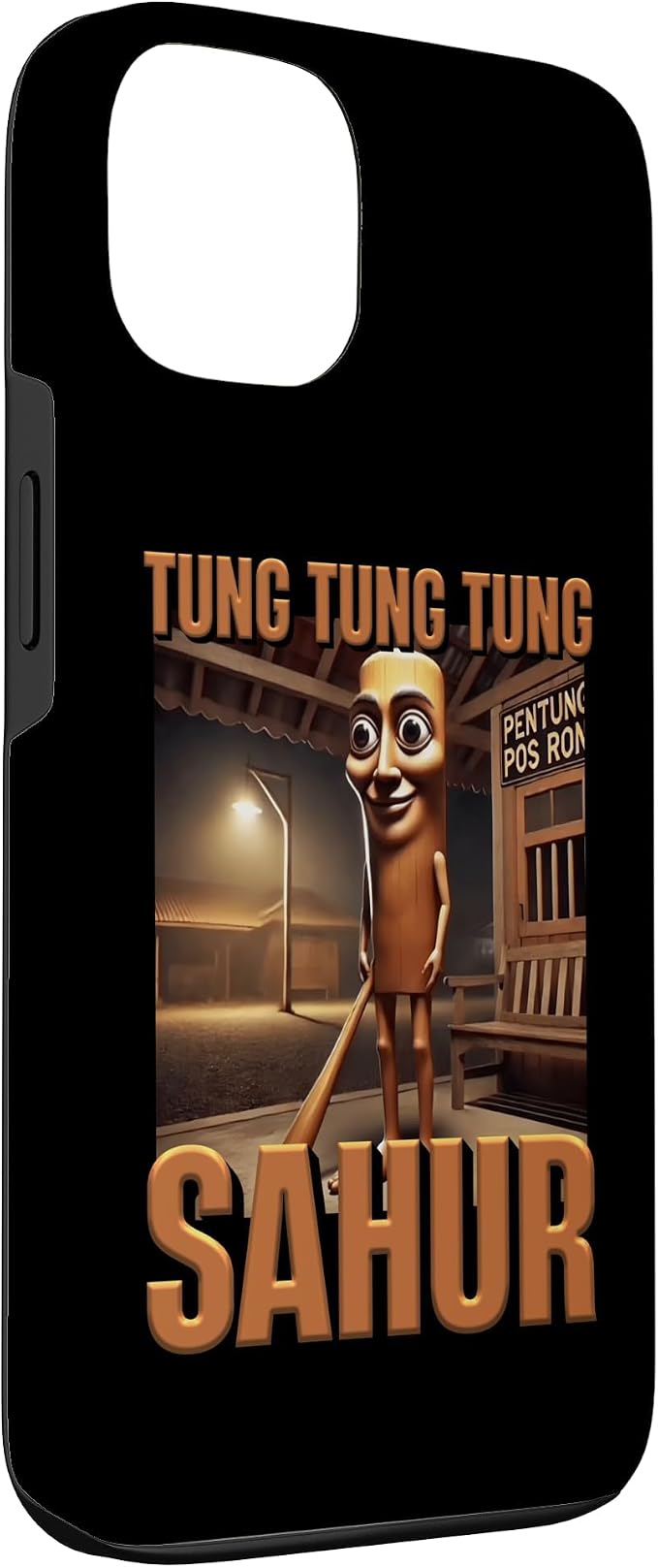 Internet Hilarious Meme AI Character Tung Tung Tung Sahur Case for iPhone 13