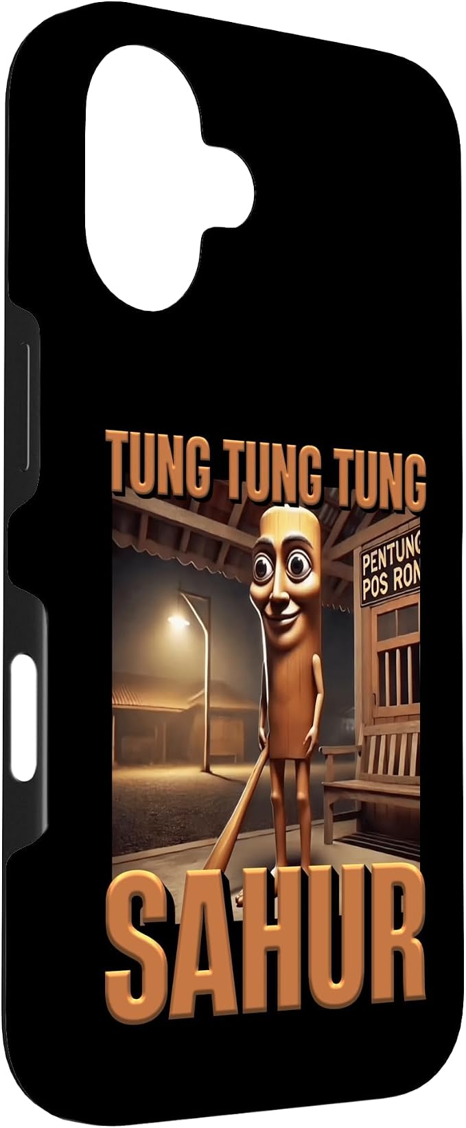 Internet Hilarious Meme AI Character Tung Tung Tung Sahur Case for iPhone 16