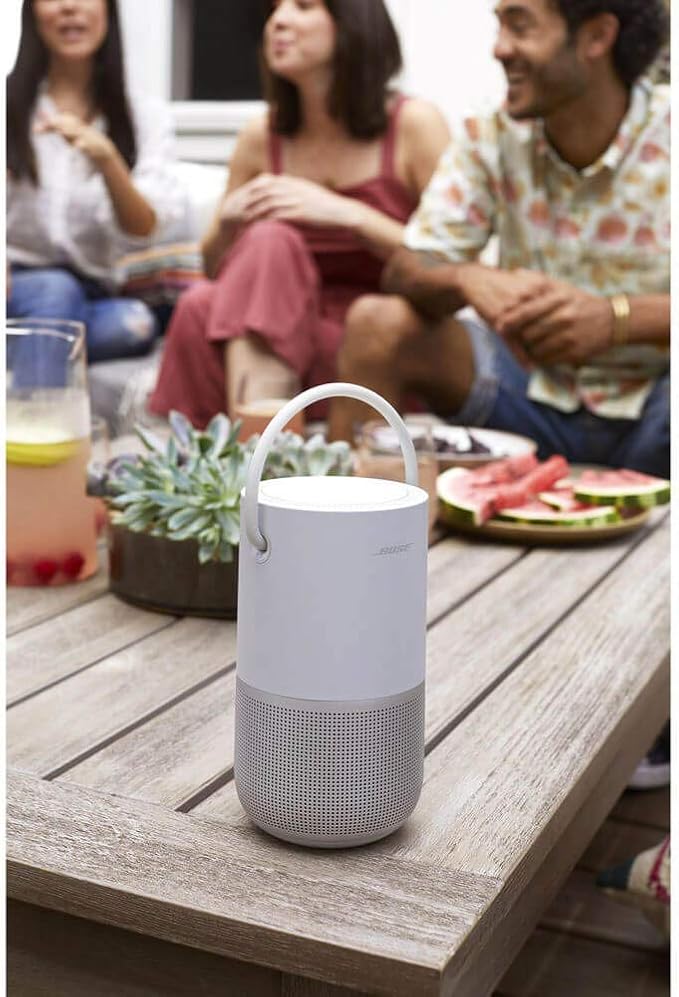 Bose Portable Smart Speaker — Wireless Bluetooth Speaker with Alexa Voice Control Built-in, Silver