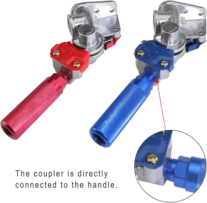 Universal Glad Hands for Semi Trailers, Airline Brake Gladhands for Tractor Trailer, with Extra 2pcs Replaced Glad Hand Seals
