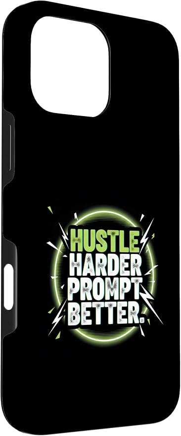 Hustle Harder Prompt Better AI Artificial Intelligence Case for iPhone 16 Pro Max