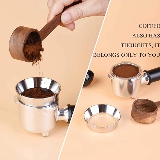 Espresso Dosing Funnel Precision Aluminum Alloy Coffee Dosing Ring Accessories Set for Portafilter Hands-Free (51mm)