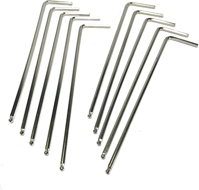 10pcs 2.5mm Ball End Allen Wrench sets,2.5mm Hex Key Wrench set,2.5mm ball end Hex Driver allen key Door Key L Shaped hex wrench set with Long Arm 107mm lengh.2.5mm ball end hex wrench