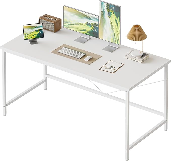 Mericonia 32x16 Inch Computer Desk, 0.6" Thick Small Office Table | Modern Simple Style, Small Study & Writing Table for Home Bedroom Work, White