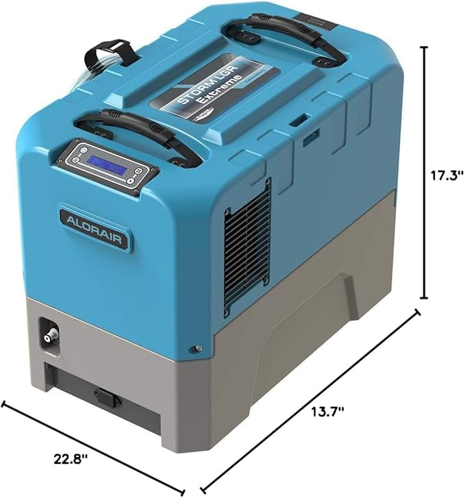 ALORAIR Commercial Dehumidifier with Pump, Up to 180 PPD (Saturation), 85 PPD at AHAM, 5 Years Limited Warranty, LGR Industrial Dehumidifier for Flood Repair, Crawlspace and Basement Drying