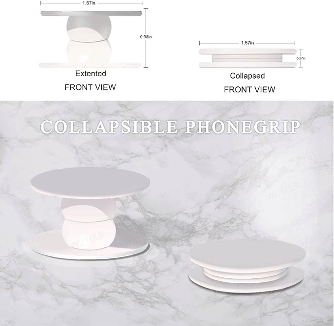Luhoit Expandiing Cell Phone Grip Heart Shape Glass Finger Holder for Smartphones, Cellphone Collapsible Stand - Pink Star