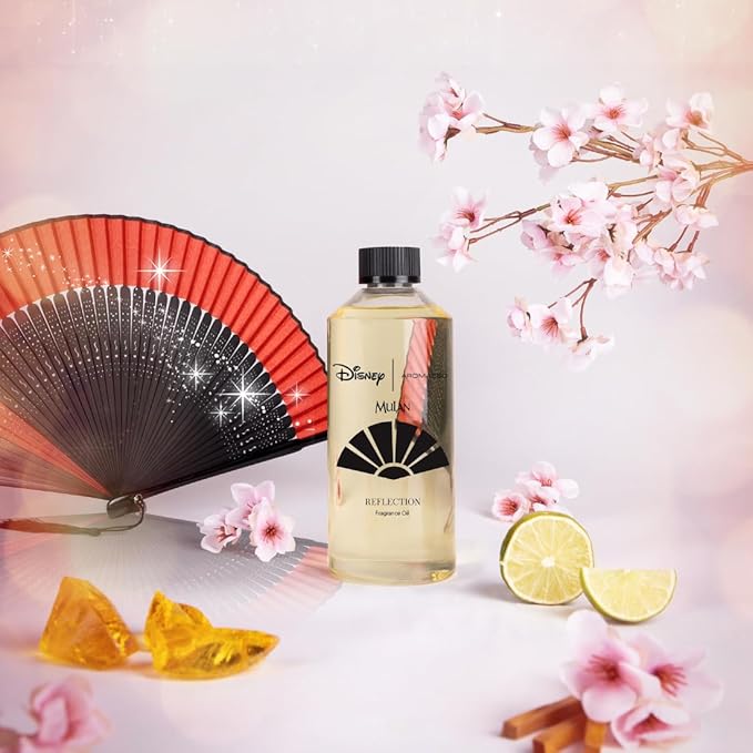 Aroma360 | Disney Reflection Fragrance Oil Blend | Disney Princess Mulan | Luxury Essential Diffuser Oil | Aromatherapy Scent Diffuser Oil | Bergamot, Nutmeg and Jasmine 16.9 fl oz 500mL
