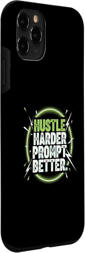 Hustle Harder Prompt Better AI Artificial Intelligence Case for iPhone 11 Pro